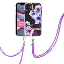 Load image into Gallery viewer, Flowers Series TPU Phone Case with Lanyard, For iPhone 11, For iPhone 11 Pro Max, For iPhone 12 Pro Max, For iPhone 12, For iPhone 13, For iPhone 13 mini, For iPhone 13 Pro, For iPhone 13 Pro Max