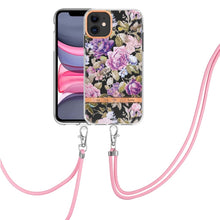 Load image into Gallery viewer, Flowers Series TPU Phone Case with Lanyard, For iPhone 11, For iPhone 11 Pro Max, For iPhone 12 Pro Max, For iPhone 12, For iPhone 13, For iPhone 13 mini, For iPhone 13 Pro, For iPhone 13 Pro Max