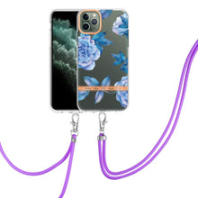 Load image into Gallery viewer, Flowers Series TPU Phone Case with Lanyard, For iPhone 11, For iPhone 11 Pro Max, For iPhone 12 Pro Max, For iPhone 12, For iPhone 13, For iPhone 13 mini, For iPhone 13 Pro, For iPhone 13 Pro Max