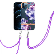 Load image into Gallery viewer, Flowers Series TPU Phone Case with Lanyard, For iPhone 11, For iPhone 11 Pro Max, For iPhone 12 Pro Max, For iPhone 12, For iPhone 13, For iPhone 13 mini, For iPhone 13 Pro, For iPhone 13 Pro Max