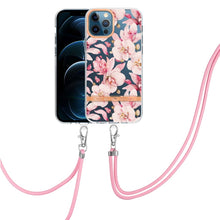 Load image into Gallery viewer, Flowers Series TPU Phone Case with Lanyard, For iPhone 11, For iPhone 11 Pro Max, For iPhone 12 Pro Max, For iPhone 12, For iPhone 13, For iPhone 13 mini, For iPhone 13 Pro, For iPhone 13 Pro Max