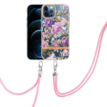Load image into Gallery viewer, Flowers Series TPU Phone Case with Lanyard, For iPhone 11, For iPhone 11 Pro Max, For iPhone 12 Pro Max, For iPhone 12, For iPhone 13, For iPhone 13 mini, For iPhone 13 Pro, For iPhone 13 Pro Max