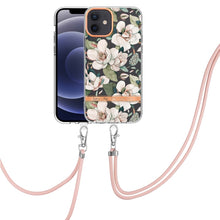 Load image into Gallery viewer, Flowers Series TPU Phone Case with Lanyard, For iPhone 11, For iPhone 11 Pro Max, For iPhone 12 Pro Max, For iPhone 12, For iPhone 13, For iPhone 13 mini, For iPhone 13 Pro, For iPhone 13 Pro Max