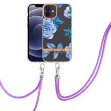 Load image into Gallery viewer, Flowers Series TPU Phone Case with Lanyard, For iPhone 11, For iPhone 11 Pro Max, For iPhone 12 Pro Max, For iPhone 12, For iPhone 13, For iPhone 13 mini, For iPhone 13 Pro, For iPhone 13 Pro Max