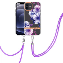 Load image into Gallery viewer, Flowers Series TPU Phone Case with Lanyard, For iPhone 11, For iPhone 11 Pro Max, For iPhone 12 Pro Max, For iPhone 12, For iPhone 13, For iPhone 13 mini, For iPhone 13 Pro, For iPhone 13 Pro Max