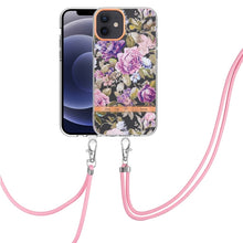 Load image into Gallery viewer, Flowers Series TPU Phone Case with Lanyard, For iPhone 11, For iPhone 11 Pro Max, For iPhone 12 Pro Max, For iPhone 12, For iPhone 13, For iPhone 13 mini, For iPhone 13 Pro, For iPhone 13 Pro Max