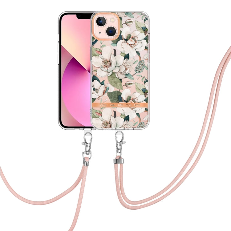 Flowers Series TPU Phone Case with Lanyard, For iPhone 11, For iPhone 11 Pro Max, For iPhone 12 Pro Max, For iPhone 12, For iPhone 13, For iPhone 13 mini, For iPhone 13 Pro, For iPhone 13 Pro Max
