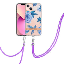 Load image into Gallery viewer, Flowers Series TPU Phone Case with Lanyard, For iPhone 11, For iPhone 11 Pro Max, For iPhone 12 Pro Max, For iPhone 12, For iPhone 13, For iPhone 13 mini, For iPhone 13 Pro, For iPhone 13 Pro Max