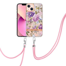 Load image into Gallery viewer, Flowers Series TPU Phone Case with Lanyard, For iPhone 11, For iPhone 11 Pro Max, For iPhone 12 Pro Max, For iPhone 12, For iPhone 13, For iPhone 13 mini, For iPhone 13 Pro, For iPhone 13 Pro Max