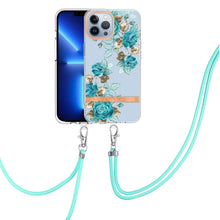 Load image into Gallery viewer, Flowers Series TPU Phone Case with Lanyard, For iPhone 11, For iPhone 11 Pro Max, For iPhone 12 Pro Max, For iPhone 12, For iPhone 13, For iPhone 13 mini, For iPhone 13 Pro, For iPhone 13 Pro Max
