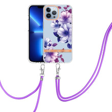 Load image into Gallery viewer, Flowers Series TPU Phone Case with Lanyard, For iPhone 11, For iPhone 11 Pro Max, For iPhone 12 Pro Max, For iPhone 12, For iPhone 13, For iPhone 13 mini, For iPhone 13 Pro, For iPhone 13 Pro Max