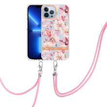 Load image into Gallery viewer, Flowers Series TPU Phone Case with Lanyard, For iPhone 11, For iPhone 11 Pro Max, For iPhone 12 Pro Max, For iPhone 12, For iPhone 13, For iPhone 13 mini, For iPhone 13 Pro, For iPhone 13 Pro Max