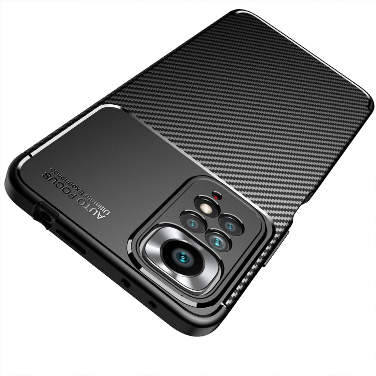 Carbon Fiber Texture Shockproof TPU Phone Case, For Xiaomi Redmi Note 11 Pro Overseas Version(Precise Hole), For Xiaomi Poco X4 Pro 5G