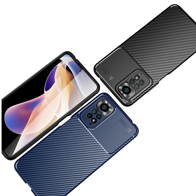 Carbon Fiber Texture Shockproof TPU Phone Case, For Xiaomi Redmi Note 11 Pro Overseas Version(Precise Hole)