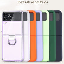 Load image into Gallery viewer, PC + PVC Ring Phone Case, For Samsung Galaxy Z Flip3 5G