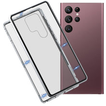 Load image into Gallery viewer, HD Magnetic Metal Tempered Glass Phone Case, For Samsung Galaxy S22 Ultra 5G