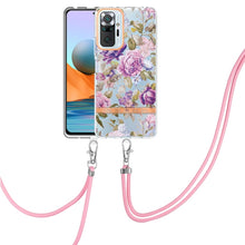Load image into Gallery viewer, Flowers Series TPU Phone Case with Lanyard, For Xiaomi Redmi 10, For Xiaomi Redmi Note 10 Pro Max / Note 10 Pro, For Xiaomi Redmi Note 10s / Note 10 4G, For Xiaomi Redmi Note 11 5G / Poco M4 Pro 5G, For Xiaomi Redmi Note 11 Pro / Redmi Note 11 Pro+    ...