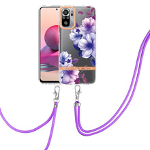 Load image into Gallery viewer, Flowers Series TPU Phone Case with Lanyard, For Xiaomi Redmi 10, For Xiaomi Redmi Note 10 Pro Max / Note 10 Pro, For Xiaomi Redmi Note 10s / Note 10 4G, For Xiaomi Redmi Note 11 5G / Poco M4 Pro 5G, For Xiaomi Redmi Note 11 Pro / Redmi Note 11 Pro+    ...