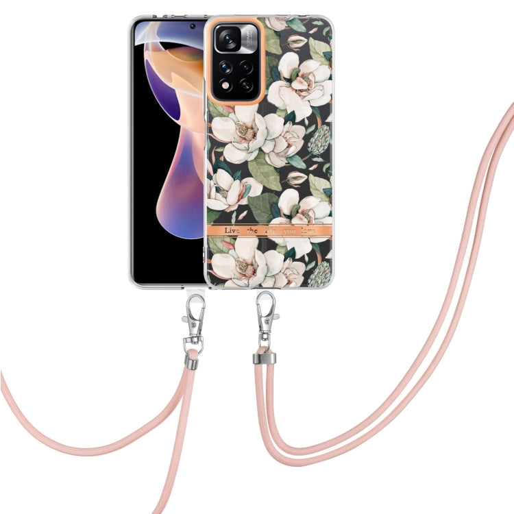 Flowers Series TPU Phone Case with Lanyard, For Xiaomi Redmi 10, For Xiaomi Redmi Note 10 Pro Max / Note 10 Pro, For Xiaomi Redmi Note 10s / Note 10 4G, For Xiaomi Redmi Note 11 5G / Poco M4 Pro 5G, For Xiaomi Redmi Note 11 Pro / Redmi Note 11 Pro+    ...