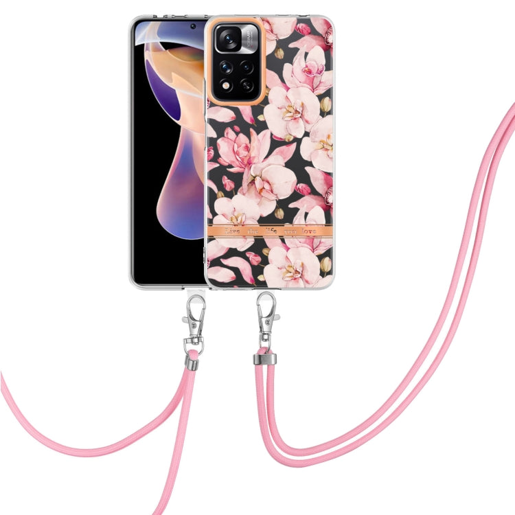 Flowers Series TPU Phone Case with Lanyard, For Xiaomi Redmi 10, For Xiaomi Redmi Note 10 Pro Max / Note 10 Pro, For Xiaomi Redmi Note 10s / Note 10 4G, For Xiaomi Redmi Note 11 5G / Poco M4 Pro 5G, For Xiaomi Redmi Note 11 Pro / Redmi Note 11 Pro+    ...