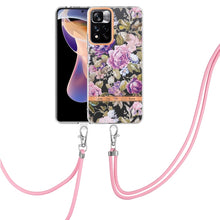 Load image into Gallery viewer, Flowers Series TPU Phone Case with Lanyard, For Xiaomi Redmi 10, For Xiaomi Redmi Note 10 Pro Max / Note 10 Pro, For Xiaomi Redmi Note 10s / Note 10 4G, For Xiaomi Redmi Note 11 5G / Poco M4 Pro 5G, For Xiaomi Redmi Note 11 Pro / Redmi Note 11 Pro+    ...