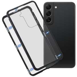 HD Magnetic Metal Tempered Glass Phone Case, For Samsung Galaxy S21 FE 5G