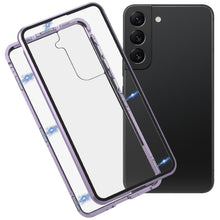 Load image into Gallery viewer, HD Magnetic Metal Tempered Glass Phone Case, For Samsung Galaxy S21 FE 5G