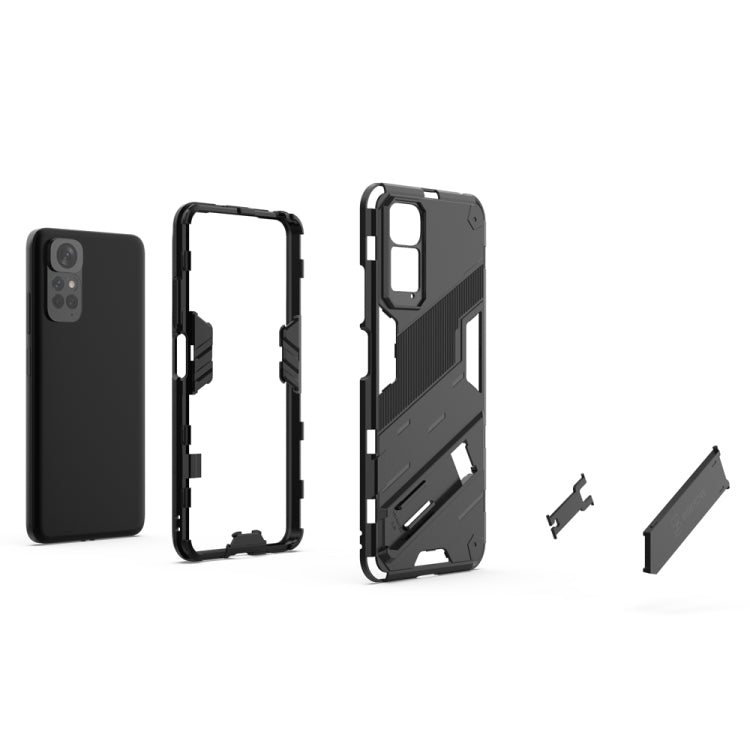 Punk Armor 2 in 1 PC + TPU Shockproof Phone Case with Invisible Holder, For Xiaomi Redmi Note 11 / Note 11S Global
