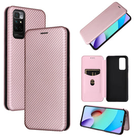 Carbon Fiber Texture Magnetic Horizontal Flip PU Phone Case, For Xiaomi Redmi Note 11 / Note 11S Global, For Motorola Edge X30