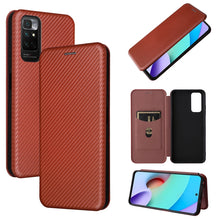 Load image into Gallery viewer, Carbon Fiber Texture Magnetic Horizontal Flip PU Phone Case, For Xiaomi Redmi Note 11 / Note 11S Global, For Motorola Edge X30