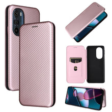 Load image into Gallery viewer, Carbon Fiber Texture Magnetic Horizontal Flip PU Phone Case, For Xiaomi Redmi Note 11 / Note 11S Global, For Motorola Edge X30