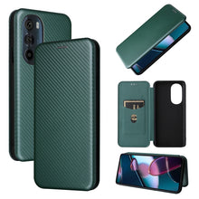Load image into Gallery viewer, Carbon Fiber Texture Magnetic Horizontal Flip PU Phone Case, For Xiaomi Redmi Note 11 / Note 11S Global, For Motorola Edge X30