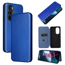 Load image into Gallery viewer, Carbon Fiber Texture Magnetic Horizontal Flip PU Phone Case, For Xiaomi Redmi Note 11 / Note 11S Global, For Motorola Edge X30