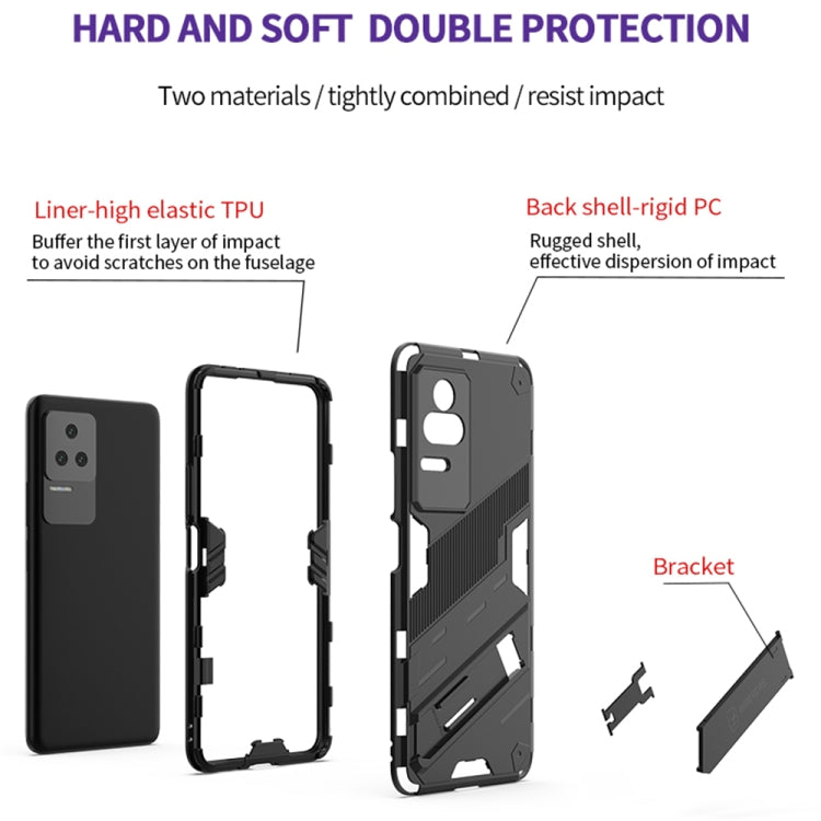 Punk Armor 2 in 1 PC + TPU Shockproof Phone Case with Holder, For Xiaomi Redmi K50 Pro, For Xiaomi Redmi K50 Gaming