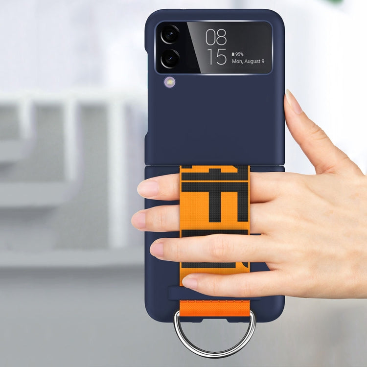 Wrist Strap Skin Feel Frosted PC Phone Case, For Samsung Galaxy Z Flip3 5G