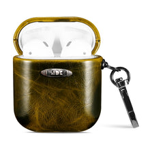 Load image into Gallery viewer, Oil Wax Leather Texture Earphone Protective Case with Hang Buckle, For AirPods 1 / 2, For AirPods 3, For AirPods Pro