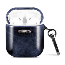 Load image into Gallery viewer, Oil Wax Leather Texture Earphone Protective Case with Hang Buckle, For AirPods 1 / 2, For AirPods 3, For AirPods Pro