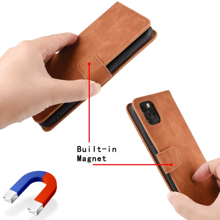 Skin Feel Magnetic Calf Leather Case, For iPhone SE 2022 / SE 2020 / 8 / 7