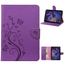Load image into Gallery viewer, Butterfly Flower Embossing Pattern Leather Tablet Case, For Samsung Galaxy Tab A8 10.5 2021