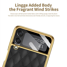 Load image into Gallery viewer, GKK Integrated Plating + Leather Phone Case with Ring, For Samsung Galaxy Z Flip3 5G