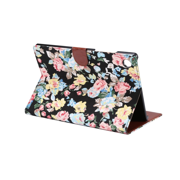 Flower Cloth Leather Smart Tablet Case, For Samsung Galaxy Tab A8 10.5 2021 X200 / X205