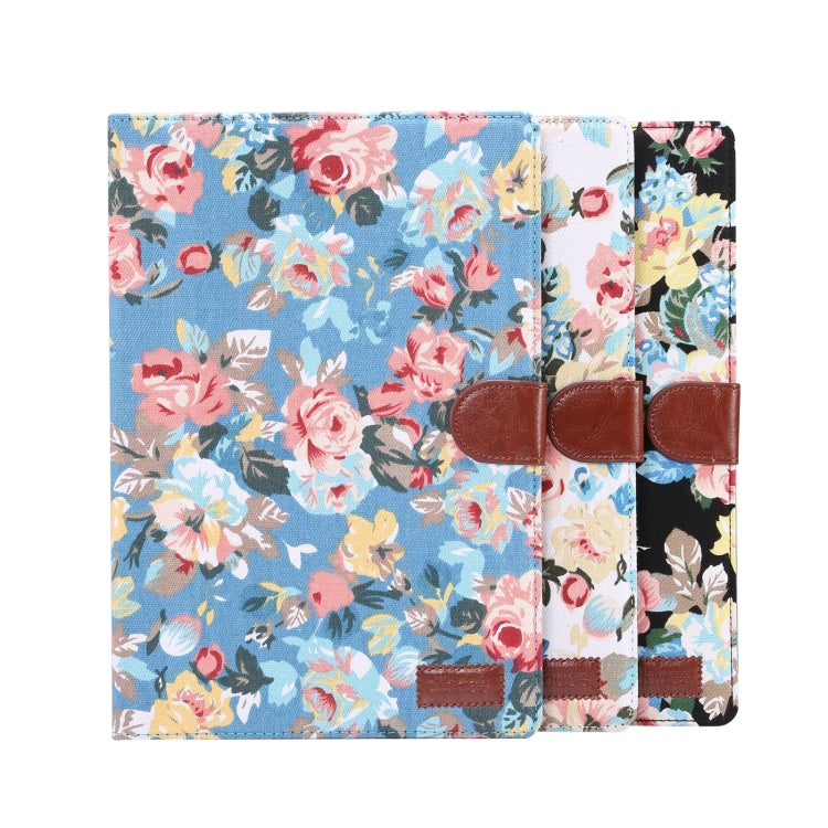 Flower Cloth Leather Smart Tablet Case, For Samsung Galaxy Tab A8 10.5 2021 X200 / X205