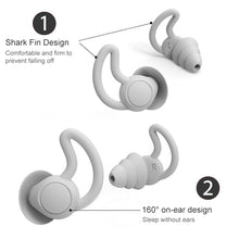 Load image into Gallery viewer, iMeBoBo A1 Shark Fin Version Nano Silicone Sleeping Noise Reduction Earplugs, Two Layer, Three Layer