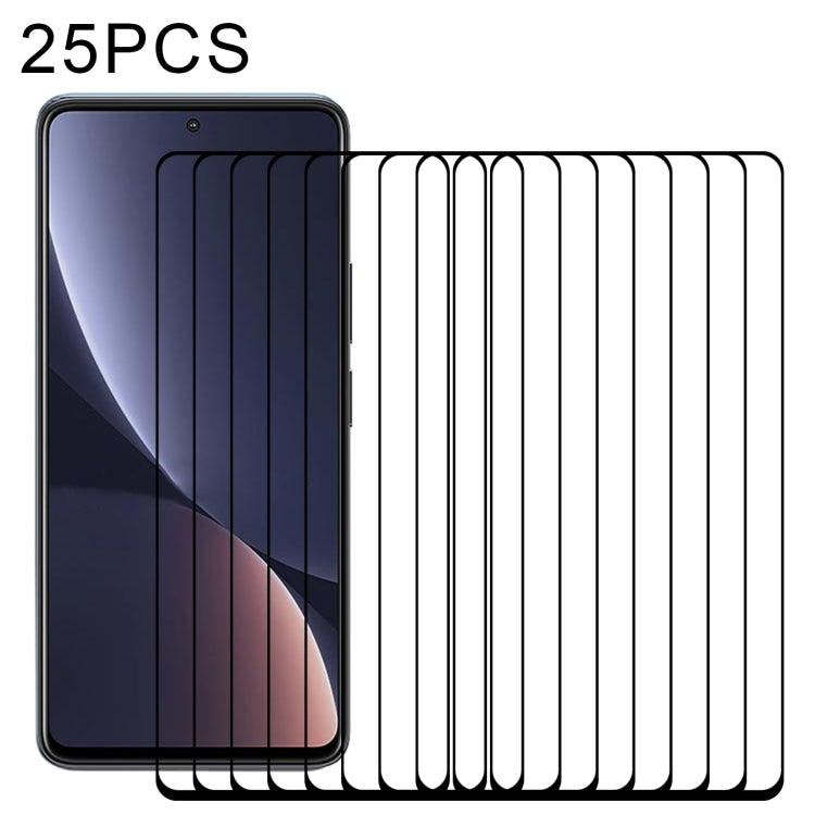 25 PCS Full Glue Screen Tempered Glass Film, For Xiaomi Redmi K50/K50 Pro/K50 Gaming/Redmi K60(25 PCS)