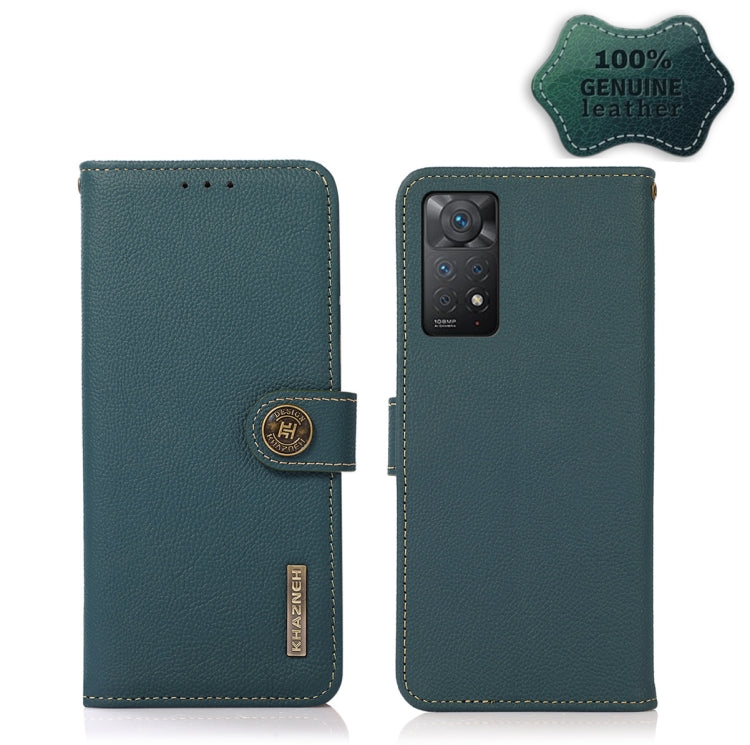 KHAZNEH Custer Genuine Leather RFID Phone Case, For Nokia C20 Plus, For OPPO Reno7 5G / Find X5 Lite, For Xiaomi Redmi Note 11 Pro 5G / 4G