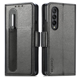 Multi-function Card Pen Slot Leather Phone Case, For Samsung Galaxy Z Fold3 5G
