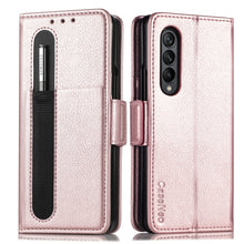 Load image into Gallery viewer, Multi-function Card Pen Slot Leather Phone Case, For Samsung Galaxy Z Fold3 5G