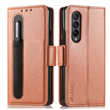 Load image into Gallery viewer, Multi-function Card Pen Slot Leather Phone Case, For Samsung Galaxy Z Fold3 5G