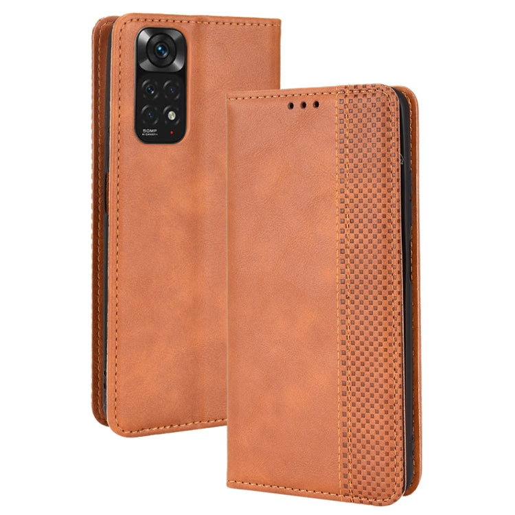 Magnetic Buckle Retro Crazy Horse Leather Phone Case, For Motorola Moto Edge 30 Pro/Edge+ 2022/Edge X30, For Wiko Y82, For Xiaomi Redmi Note 11S / Note 11 4G Overseas Version, For Xiaomi Redmi Note 11 Pro 4G / 5G Overseas Version, For Asus Zenfone 8 / ...