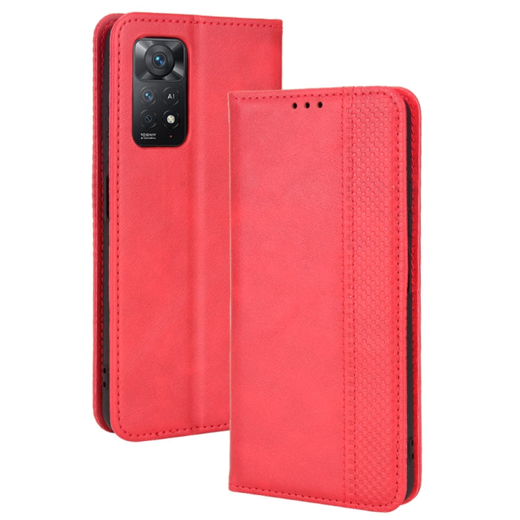 Magnetic Buckle Retro Crazy Horse Leather Phone Case, For Motorola Moto Edge 30 Pro/Edge+ 2022/Edge X30, For Wiko Y82, For Xiaomi Redmi Note 11S / Note 11 4G Overseas Version, For Xiaomi Redmi Note 11 Pro 4G / 5G Overseas Version, For Asus Zenfone 8 / ...